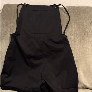 Chic Black Overall Shorts